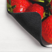 Aardbeien fruit voedsel muismat (Hoek)