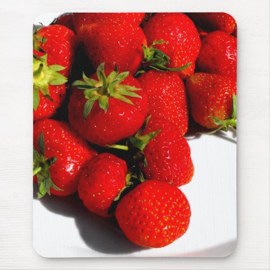 Aardbeien fruit voedsel muismat (Voorkant)