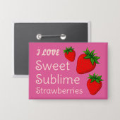 Aardbeien Fruitcollectie Knop Button (Voorkant / Achterkant)