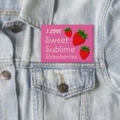 Aardbeien Fruitcollectie Knop Button (Insitu)