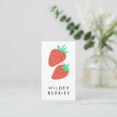 Aardbeien Fun Fruit Farmer Nutritionist Berries Visitekaartje (Staand voorkant)