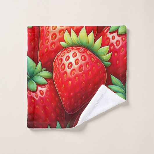 Aardbeien Galore Bad Handdoek (Wasdoekje)