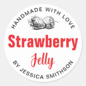 Aardbeien Gelei Jam Thuisgemaakt label STRAW03brd (Voorkant)
