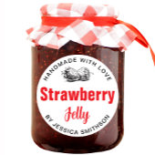 Aardbeien Gelei Jam Thuisgemaakt label STRAW03brd