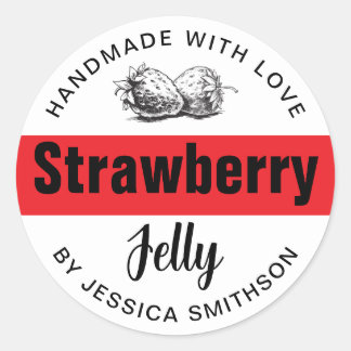 Aardbeien Gelei Jam Thuisgemaakt label STRAW03rd