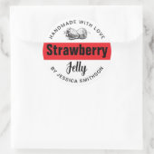 Aardbeien Gelei Jam Thuisgemaakt label STRAW03rd (Tas)