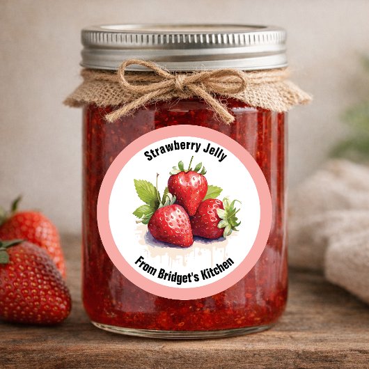 Aardbeien Gelei Jam Thuisgemaakt label STRAW05rd