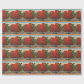 Aardbeien Giant Antiek Fruit Cadeaupapier (Vlak)