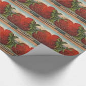 Aardbeien Giant Antiek Fruit Cadeaupapier (Hoek)