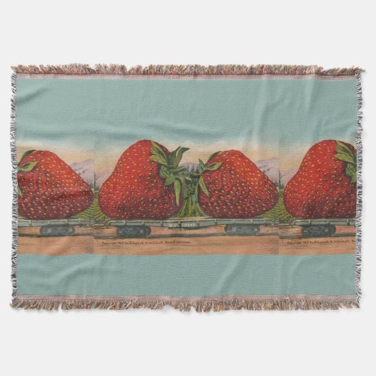 Aardbeien Giant Antiek Fruit Deken (Voorkant)