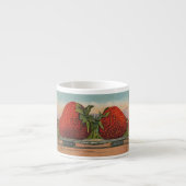 Aardbeien Giant Antiek Fruit Espresso Kop (Voorkant)