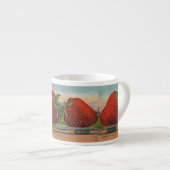 Aardbeien Giant Antiek Fruit Espresso Kop (Voorkant rechts)