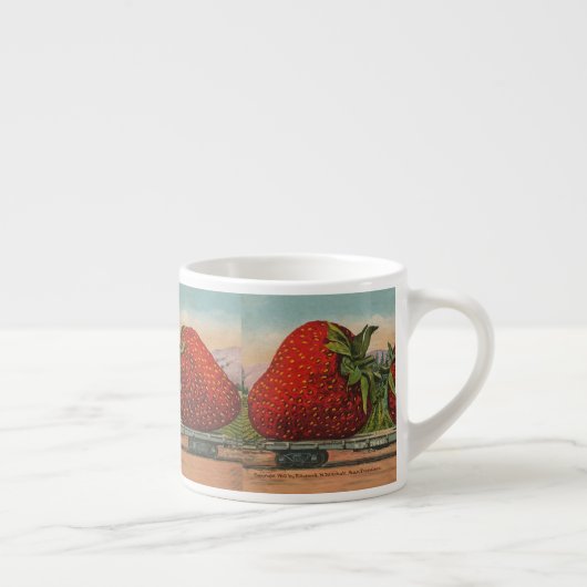 Aardbeien Giant Antiek Fruit Espresso Kop (Rechts)