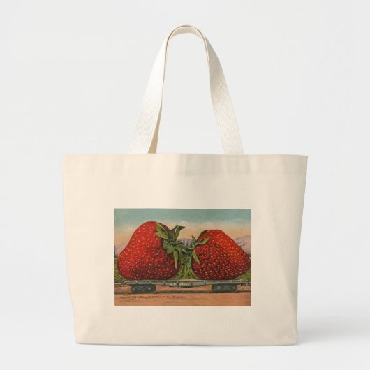 Aardbeien Giant Antiek Fruit Grote Tote Bag (Voorkant)