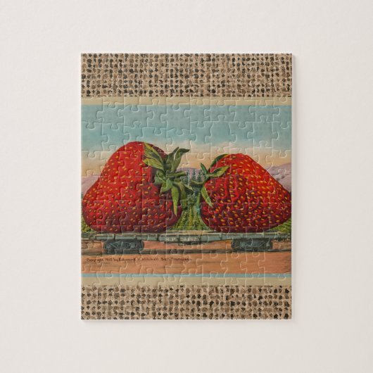 Aardbeien Giant Antiek Fruit Legpuzzel (Verticaal)