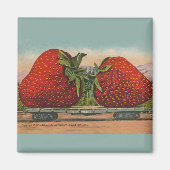 Aardbeien Giant Antiek Fruit Magneet (Voorkant)