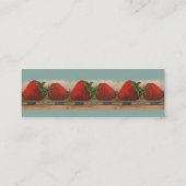 Aardbeien Giant Antiek Fruit Mini Visitekaartje (Achterkant)
