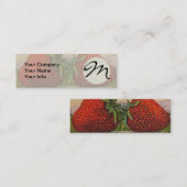 Aardbeien Giant Antiek Fruit Mini Visitekaartje (Voorkant / Achterkant)