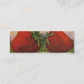 Aardbeien Giant Antiek Fruit Mini Visitekaartje (Achterkant)