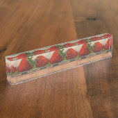 Aardbeien Giant Antiek Fruit Naambordje (Zijkant)