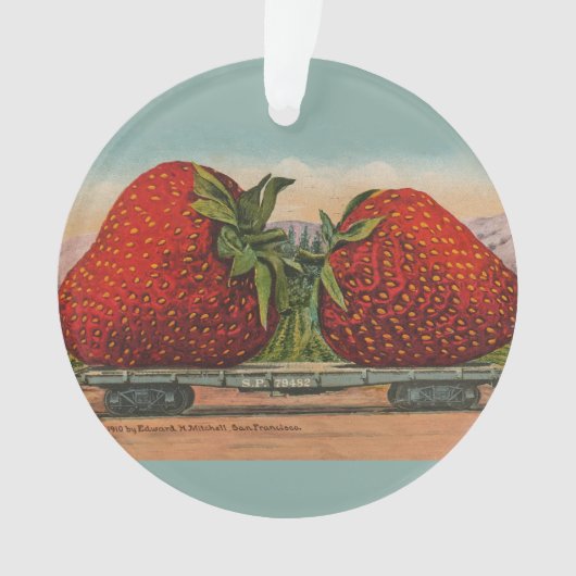 Aardbeien Giant Antiek Fruit Ornament (voorkant)
