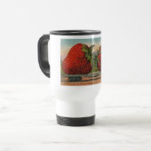 Aardbeien Giant Antiek Fruit Reisbeker (Voorkant links)