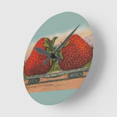 Aardbeien Giant Antiek Fruit Ronde Klok (Hoek)