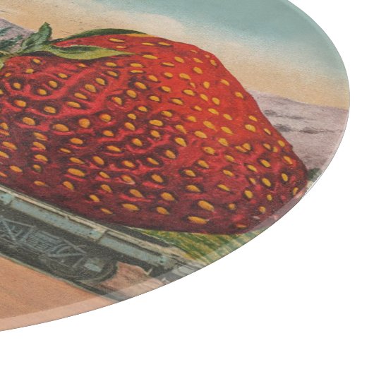 Aardbeien Giant Antiek Fruit Snijplank (Hoek)