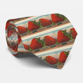 Aardbeien Giant Antiek Fruit Stropdas (Opgerold)