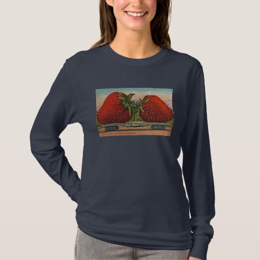 Aardbeien Giant Antiek Fruit T-shirt (Voorkant)