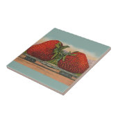 Aardbeien Giant Antiek Fruit Tegeltje (Zijkant)