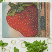 Aardbeien Giant Antiek Fruit Theedoek (Gevouwen)