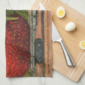 Aardbeien Giant Antiek Fruit Theedoek (Quarter Fold)