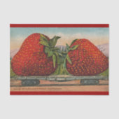 Aardbeien Giant Antiek Fruit Tissuepapier (Voorkant)
