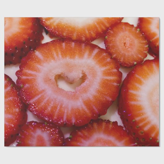 Aardbeien Gift Wrap Cadeaupapier (Vlak)