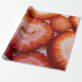 Aardbeien Gift Wrap Cadeaupapier (Uitgerold)