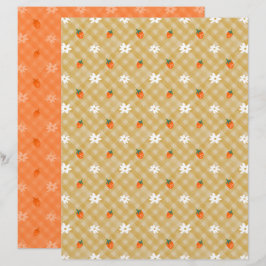 Aardbeien Gingham scrapboekpapier
