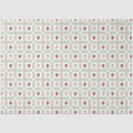 Aardbeien Gingham Thema Tissuepapier
