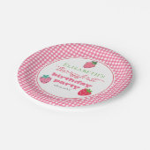 Aardbeien Girl's Berry First Birthday Party Papieren Bordje (Gekanteld)