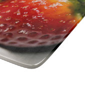 Aardbeien glas hakplank snijplank (Hoek)