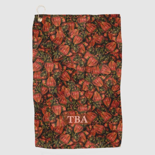 Aardbeien Golf Handdoeken (Voorkant)