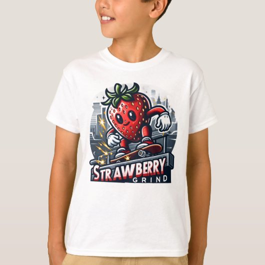 Aardbeien Grind – Skater Berry T-shirt (Voorkant)