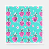 Aardbeien — Hearts Paper Napkin Servet (Voorkant)