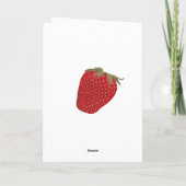 Aardbeien hebben een lieve verjaardag kaart (Achterkant)