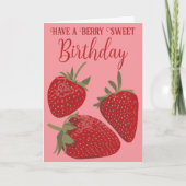 Aardbeien hebben een lieve verjaardag kaart (Voorkant)
