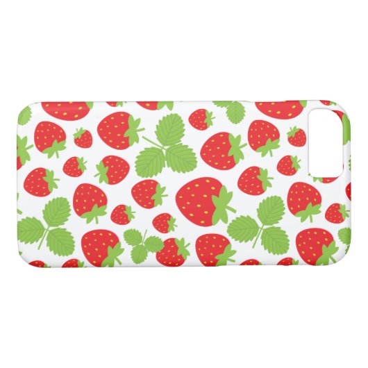 Aardbeien Hoesje-Mate iPhone Case (Achterkant (Horizontaal))