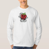 Aardbeien Hoest Mannen Lange hoes T-shirt (Voorkant)