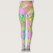 Aardbeien Ice Cream-Leggings Leggings (Voorkant)