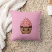 Aardbeien Icing Cupcake Kawaii Kussen Hoofdkussen (Deken)