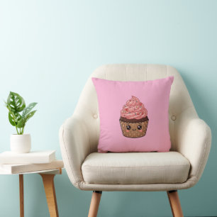 Aardbeien Icing Cupcake Kawaii Kussen Hoofdkussen